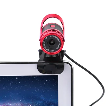 Rotatable Night Vision Webcam USB High Definition Web Cam 360 Degree MIC Clip-on Computer PC Laptop Notebook Web Camera