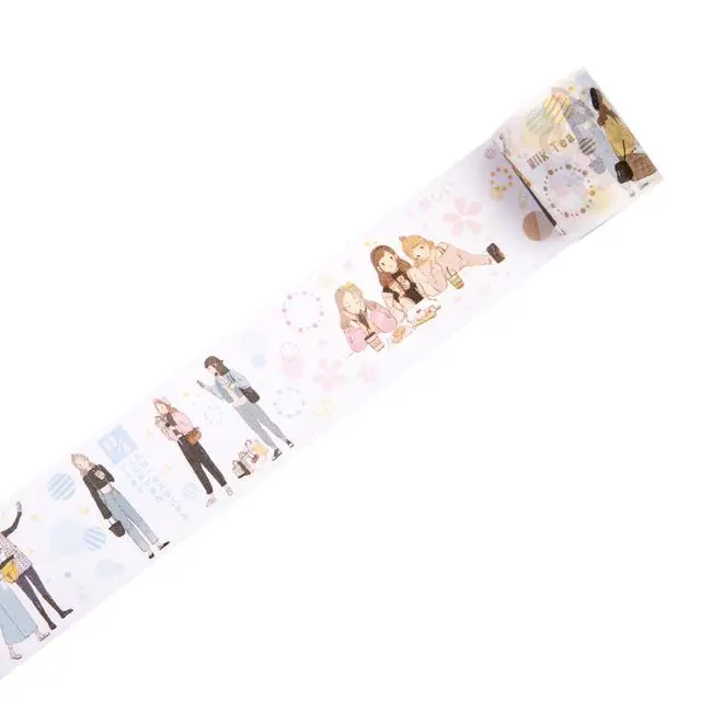 Клубничное молоко чай девушка декоративные из рисовой бумаги лента DIY Скрапбукинг наклейка этикетка Маскировочная лента школьные офисные поставки подарок канцелярские принадлежности - Цвет: 5