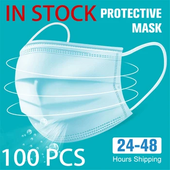 

Anti-virus Dust Mask Meltblown Cloth Disposable 50pcs 3 Ply Nonwoven Face Mask