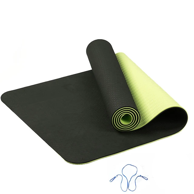 6MM TPE Yoga Mat Anti Slip Sports Fitness Exercise Pilates Gym