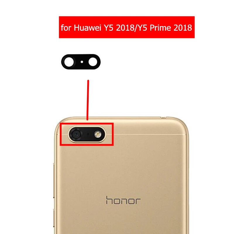 2 шт. для камеры huawei Y5 2018/Y5 Prime 2018 стеклянные линзы задней с клеем запасные Запасные