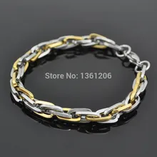 D77-12-------Men Bracelet 21CM Stainless Steel Jewlery Men Gift Jewelry Bracelet Bangle,Fahion, modern,free shipping, wholesale(China)