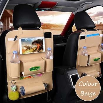 

For Volkswagen VW Golf 4 5 6 7 Passat Touareg Touran Tiguan CC coffee Beige black Car Seat Back Bag storage