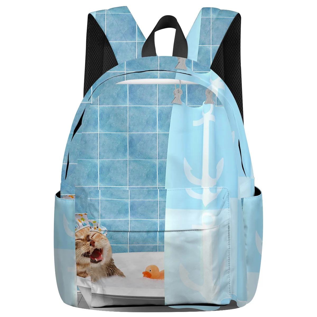 

WHEREISART Bath Cat Backpacks Laptop Backpacks Laptop Backpack Kids' Backpacks Casual Daypacks Wear Resistance Water-Repellent