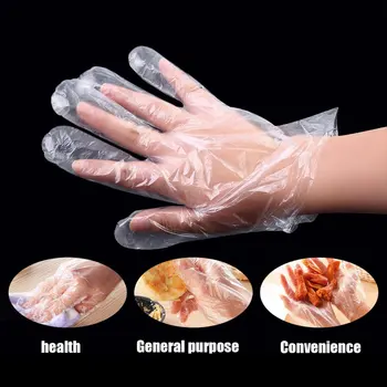 

Eco-friendly Disposable Gloves PE Garden Household Restaurant BBQ Plastic Multifuctional Gloves Food