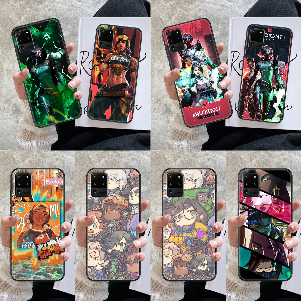 Valorant Game Phone Case For Samsung Galaxy Note 4 8 9 10 S8 S9 S10 S10e S Plus Uitra Ultra Black Silicone Shell Tpu Cover Phone Case Covers Aliexpress