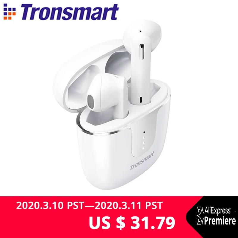  Tronsmart Onyx Ace TWS Bluetooth 5.0 Earphones Qualcomm aptX Wireless Earbuds Noise Cancellation with 4 Microphones,24H Playtime. 