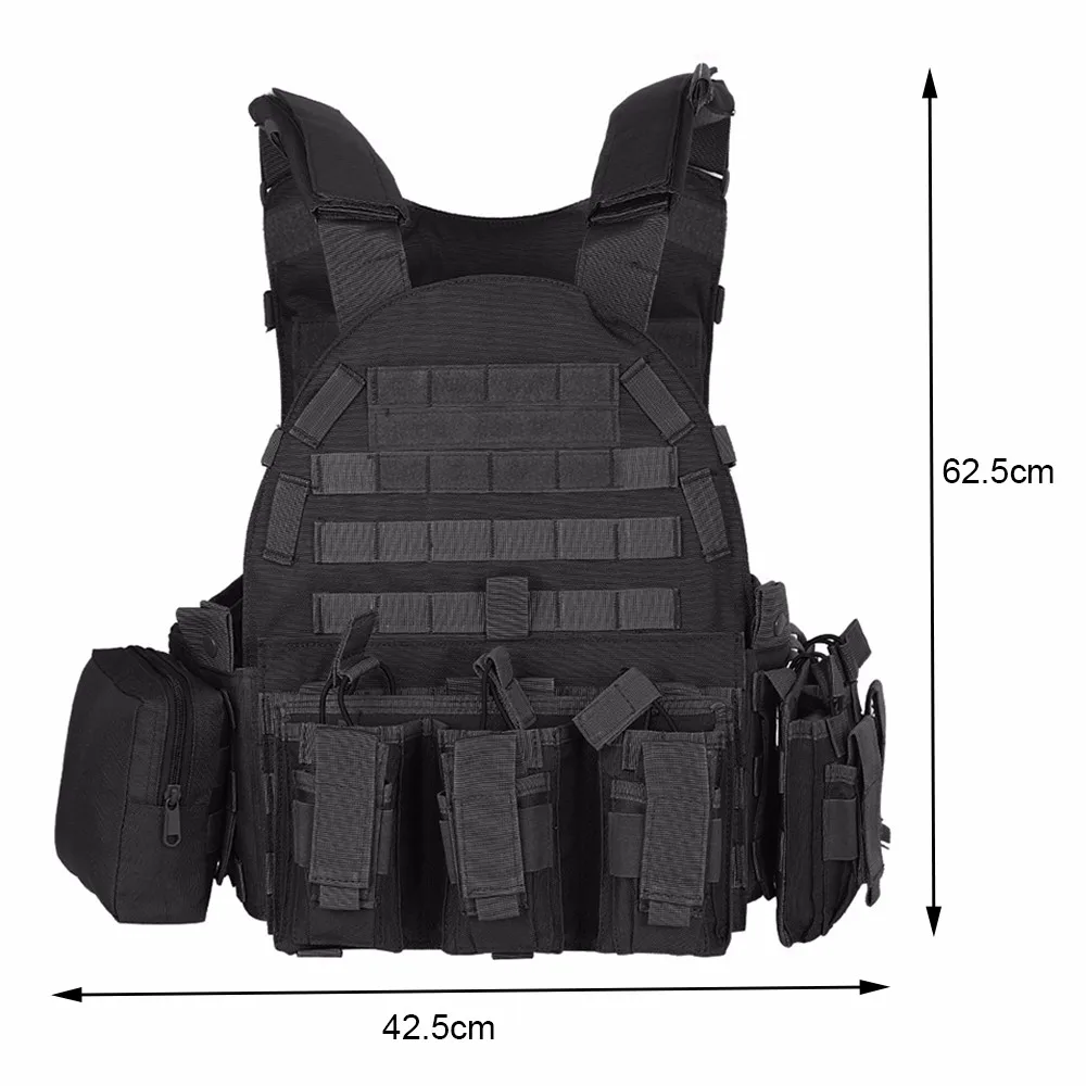 1000D Открытый тактический жилет с аксессуарами сумка+ защитная пластина Охота Военная игра Пейнтбол мягкая пневматическая пушка военный тактический жилет