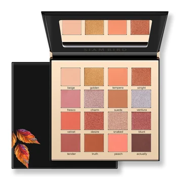 

Tropical Imprint 16 Color Eyeshadow Tray Waterproof Smudge-proof Easy To Color Shimmer Matte Eye Shadow Natural Makeup
