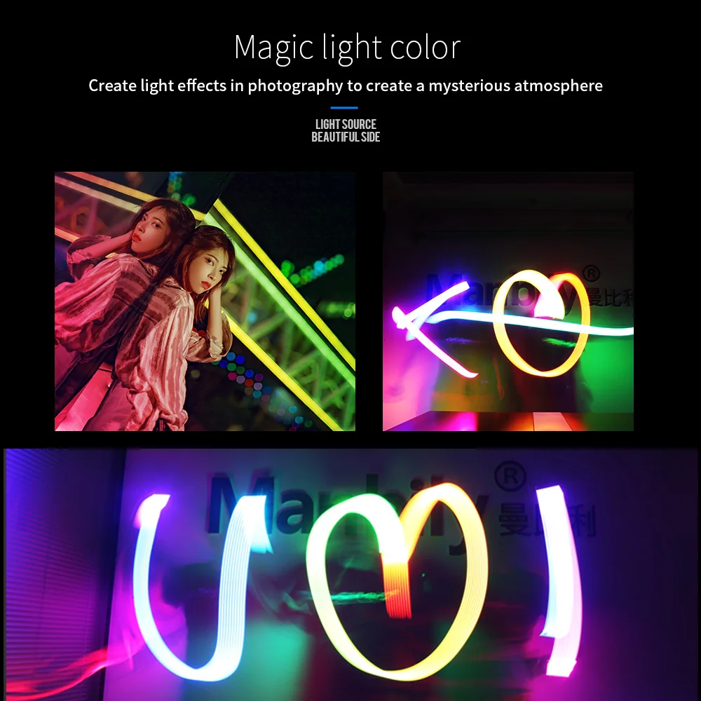 Светодиодная панель Manbily RGB для видеосъемки карманная мини камера