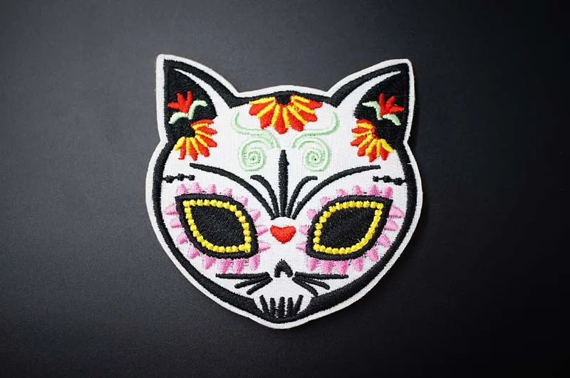 Забавный кот DIY матерчатые нашивки Mend украшения железа на патч одежда шитье украшения аппликация вышивать на пачках для одежды