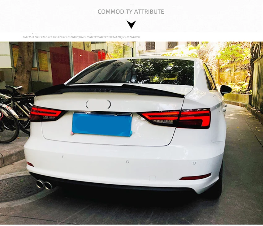 Автомобильный Стайлинг задние фонари чехол для Audi A3 S3 2013- светодиодный задние фонари седан Автомобильный задний фонарь задний багажная лампа крышка