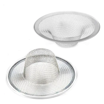 

2 PCS Stainless Steel Sink Strainer,Mesh Metal Drain Strainer, Fine Mesh Kitchen Sink Strainer,Fits Most Kitchen Sink,Bathroom