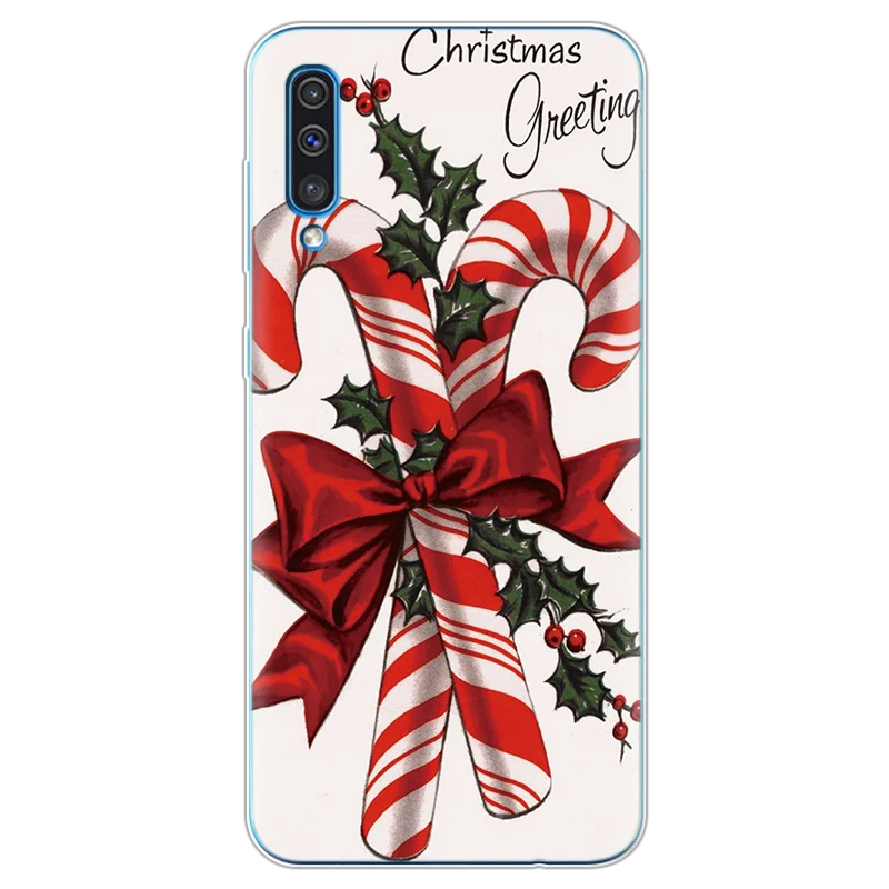 Merry Christmas Cartoon Santa Claus Deer Case For Samsung Galaxy A50 Soft Silicon Coque For Samsung A40 A60 A70 A7 A9 Cover
