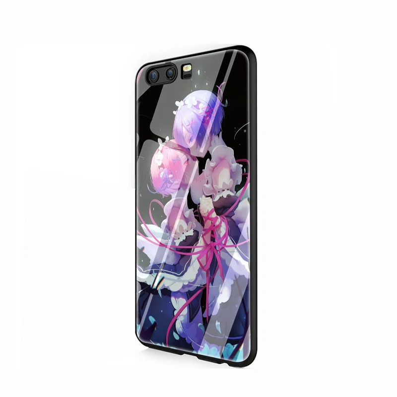 Телефон EWAU Rem и Ram Re Zero из закаленного стекла чехол для Huawei P10 P20 P30 mate 20 Lite pro P Smart Y6 Y9 Honor 8X9 10 - Цвет: G7