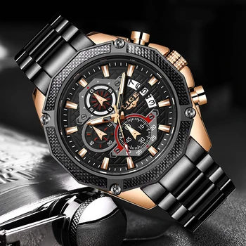 

2020 New LIGE Fashion Brand Mens Watches Full Steel Business Quartz Clock Military Sports Waterproof Watch Men Relogio Masculino