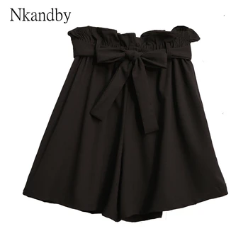 

Plus Size Chiffon Shorts Skirts Women 2020 Summer Trendy Loose High Waist Drawstring Oversized Korean Ladies Wide Leg Shorts