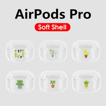 

Clear Case Cover For Airpods Pro Soft Silicone Cute Cartoon Cactus Cover Bag For Airpods 3 Case Earphone Protector For Air Pod 3