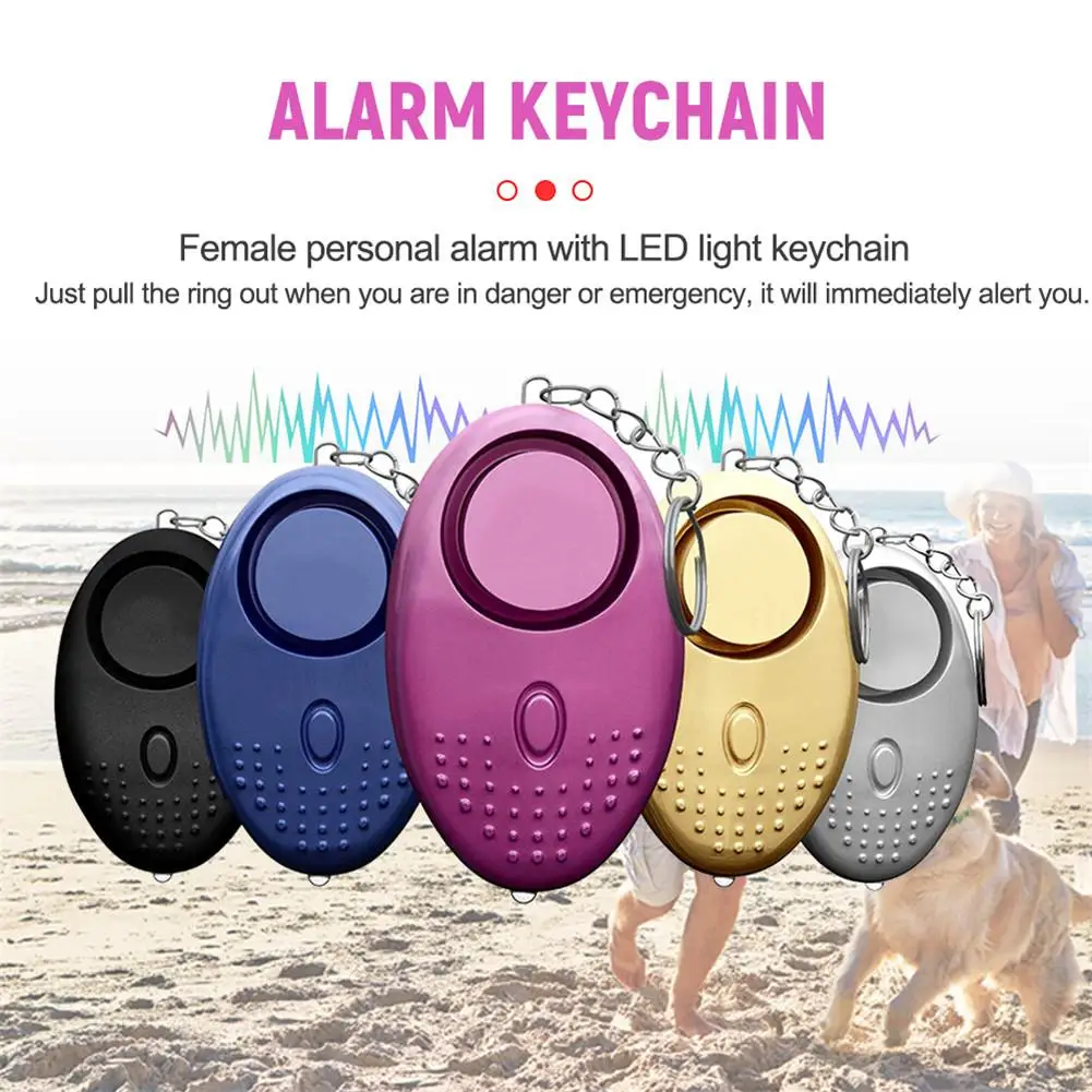 

Personal Security Alarm Keychain Safety Emergency Alarm For Women Kids Girl Self Defense Electronic Device As Bag Decoration