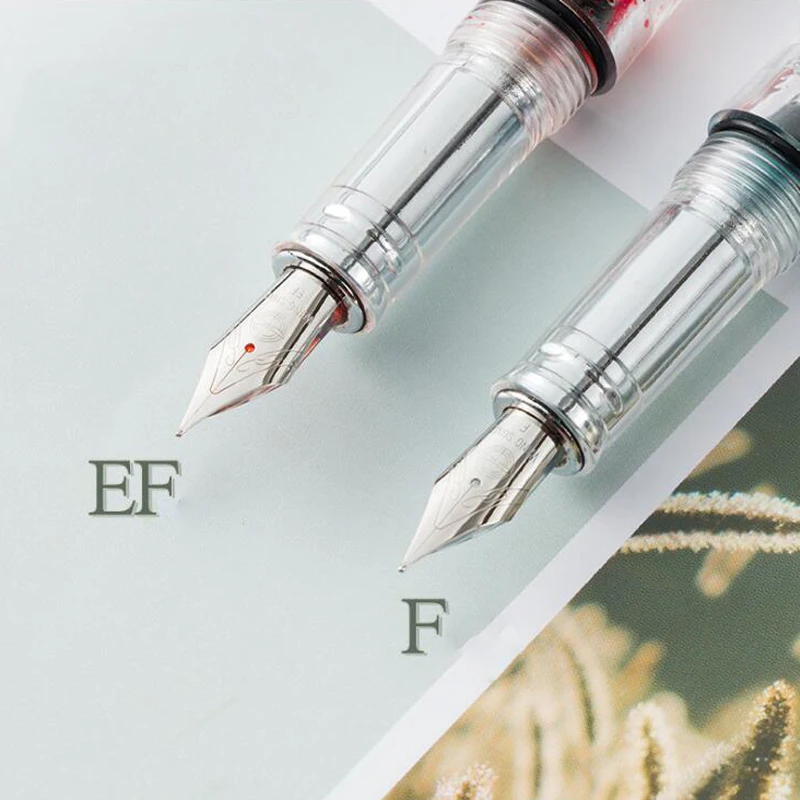 Luxusqualität Yong Sheng 3013 Füllfederhalter Vakuumfüllung Spin Transparente EF/F-Feder Unterdruck-Tinten-Farbstift – Detail 5