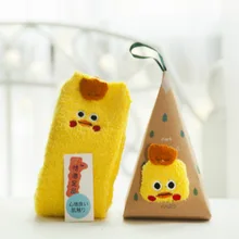 Зимние Бархатные носки кораллового цвета рождественские носки с вышивкой теплые носки-тапочки для сна Kawaii подарок на год