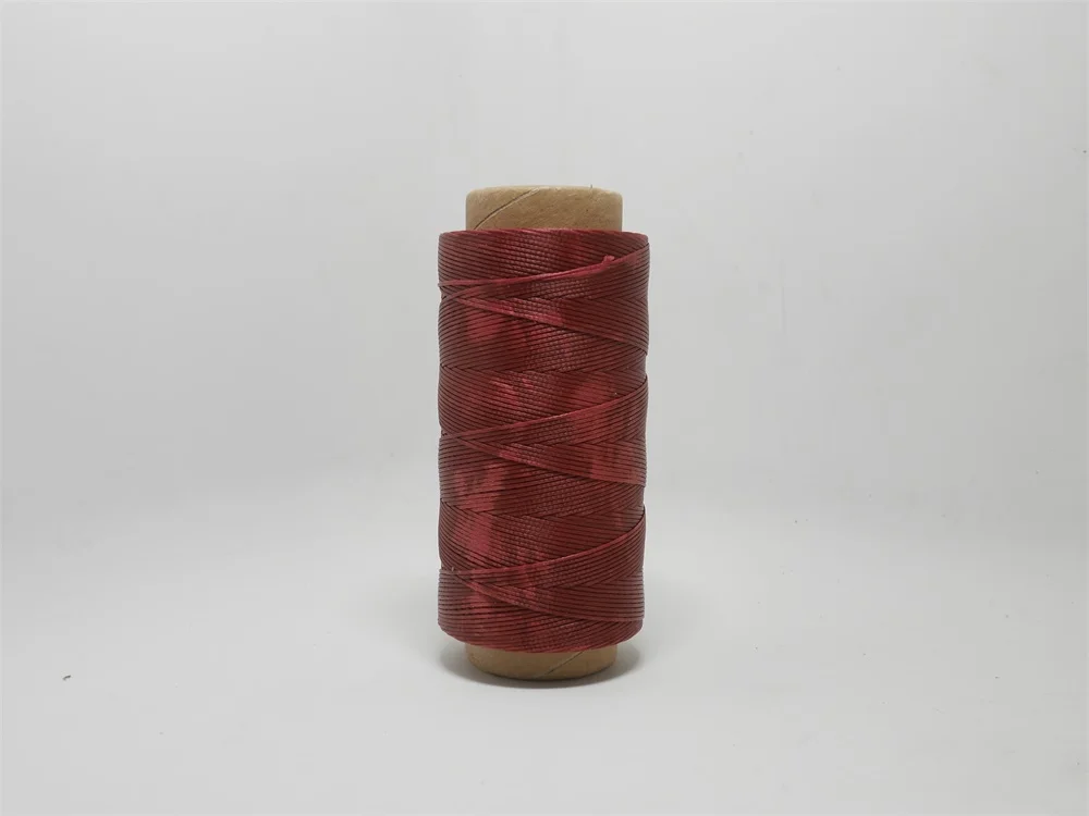 Burgundy 8025 Отличное качество, Прошитые кожаные туфли, черные, 33 цвета, 1,0 мм, полиэстер, вощеное покрытие, шнур, плетеная нить, длина 170 м - Цвет: Burgundy 8025