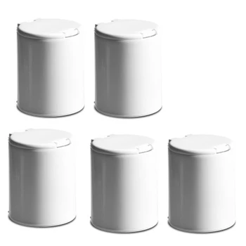 

5Pcs Button Type Tissue Box Desktop Floss Storage Case Open