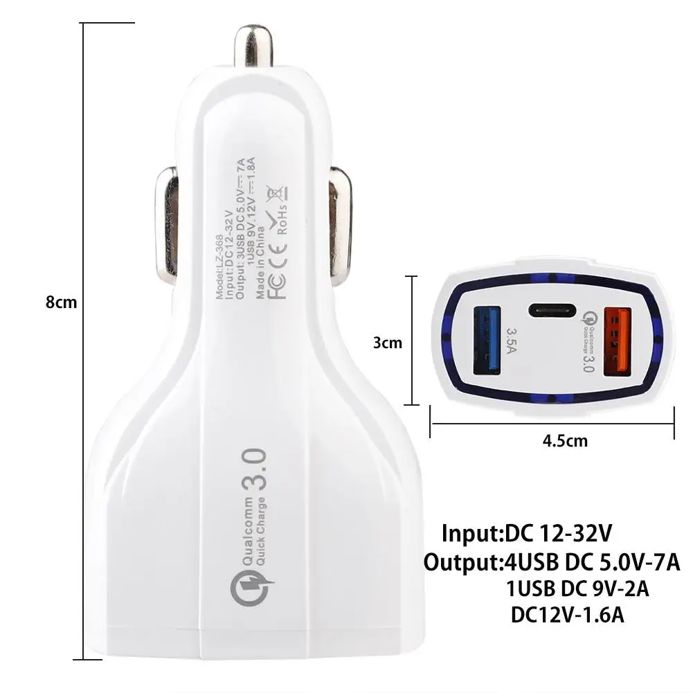 Автомобильное зарядное устройство для телефона Mini Dual USB Автомобильное зарядное устройство 3.5A быстрое зарядное устройство для iPhone 7 8 X Xs универсальное автомобильное зарядное устройство для телефона