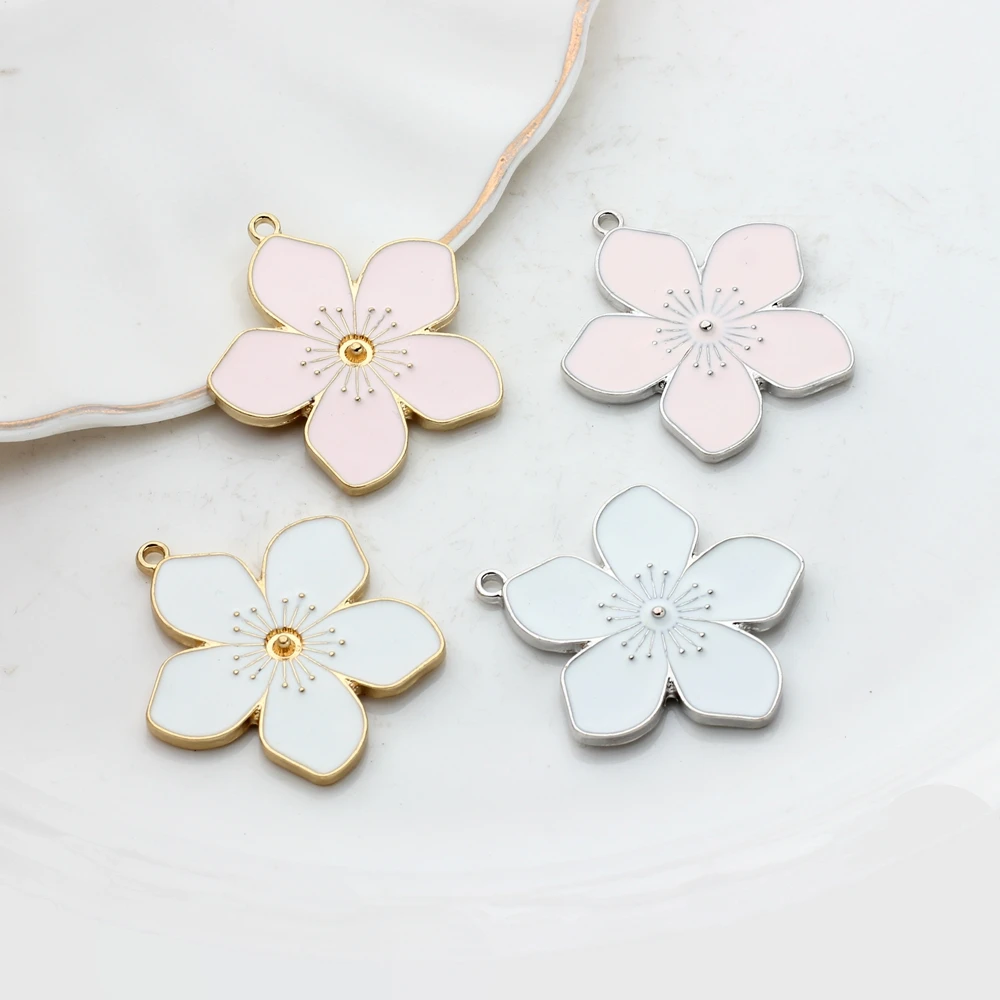 Zinc Alloy Flowers Enamel Charms 31mm 6pcs/lot Designer Charms for Bangles  Bulk Items Wholesale Lots|Charms| - AliExpress