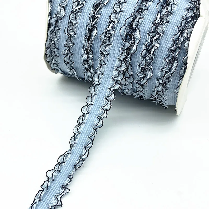 2 Yards Elastic Hair Band Lace Trim Ribbon for Handmade DIY Projects