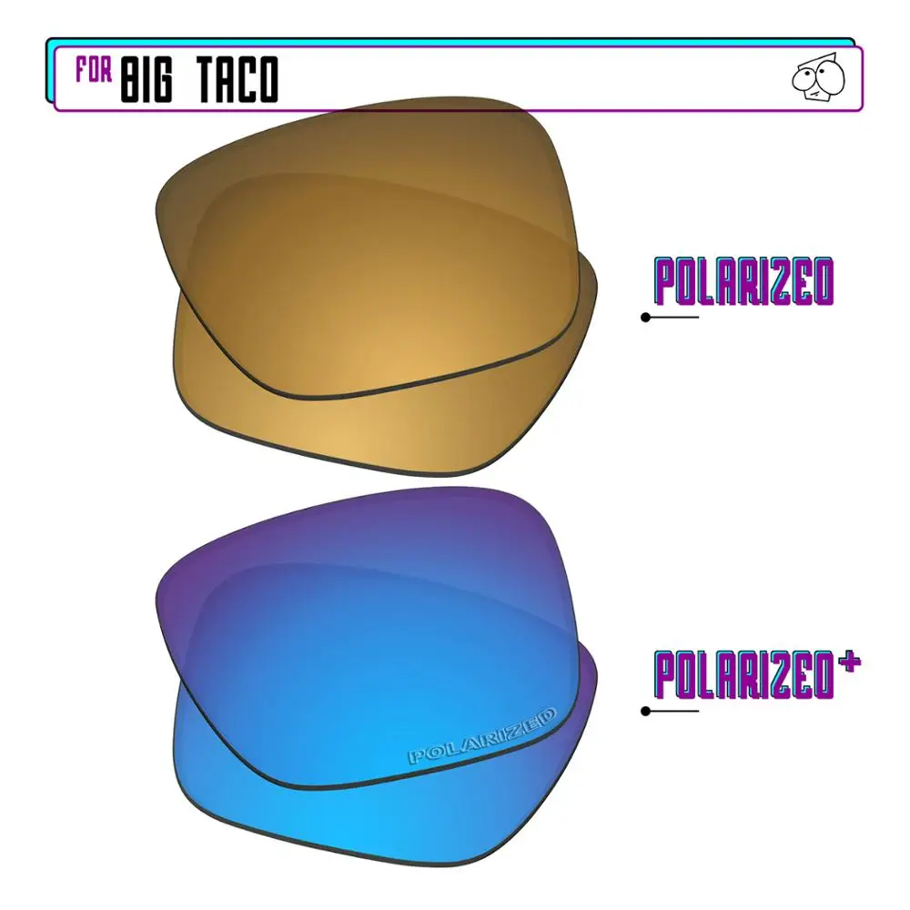 

EZReplace Polarized Replacement Lenses for - Oakley Big Taco Sunglasses - BlueP Plus-GunmetalP