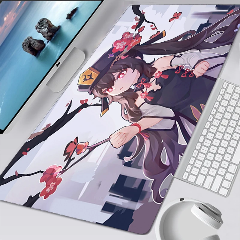 Mouse pad professional eSports game players Speed Lock Edge Rubber Game Desk Genshin Impact Mousepad Keyboard Mat for CSGO LOL