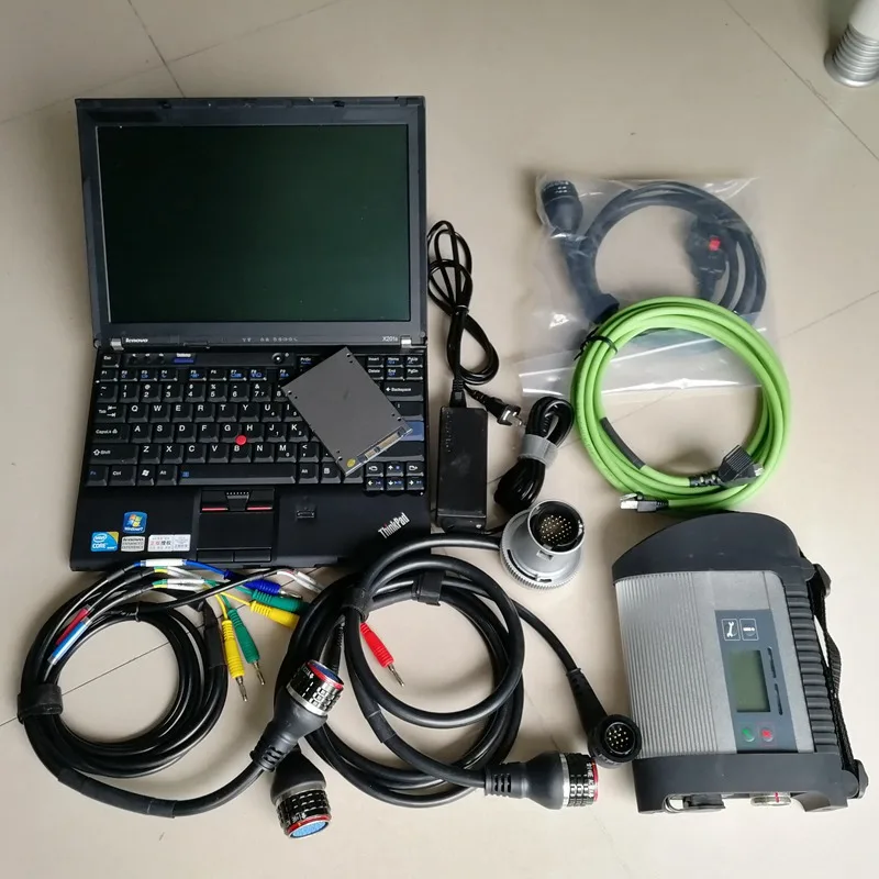 MB Star C4 SD C4 с программным обеспечением V12/ OBD2 считыватель кода используется ноутбук X201 I7 cpu 8G и 360GB SSD для инструмента автоматической диагностики - Цвет: 360GB SSD