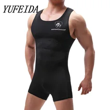 Sexy Men Undershirts Modal Leotard Sports Workout Bodysuit Tank Top Wrestling Singlet Fitness Jumpsuit Shorts Underwear Swimwear