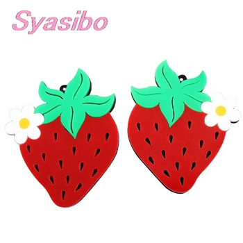 

(1pair) AC1623-50mm Strawberry For Keychain High Quality Acrylic Laser Cutout-Acrylic Strawberry For Earring
