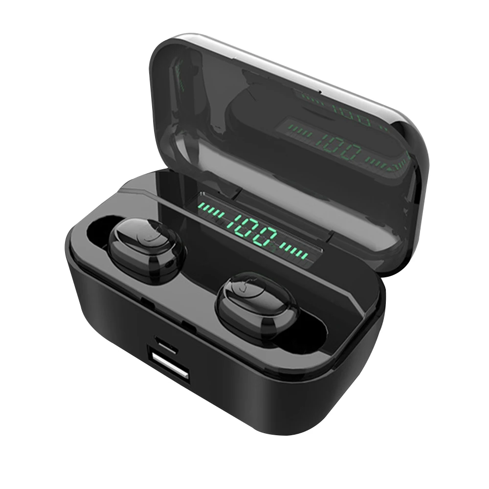 G6S светодиодный дисплей наушники Bluetooth 5 0 беспроводные стерео 2200 мАч Внешний