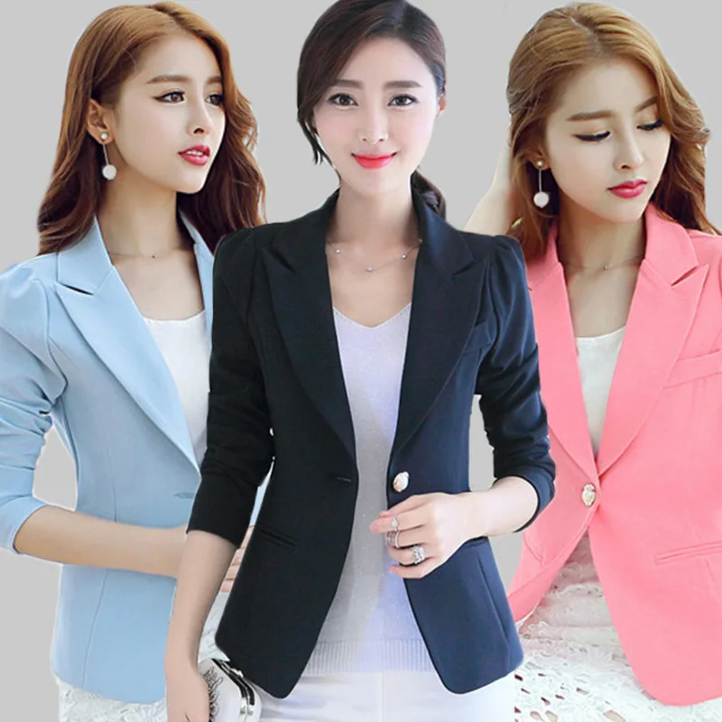 Фотосессия Осень и зима стиль корейский стиль Slim Fit большой размер длинный рукав маленький костюм пальто женский костюм для отдыха