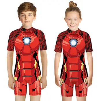 

Kids Swimwear One Piece Boys Swimsuit Batman Swimming Children Captain America Sport Beachwear Baby Bathing Suit