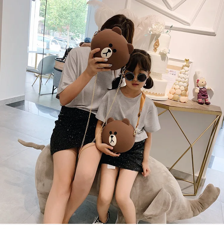 Leuke бруин пиво Vrouwen курьерские Сумки Mode Vrouwelijke через плечо Schoudertas мультфильм ребенок Meisjes Tas bolsa feminina T-14770