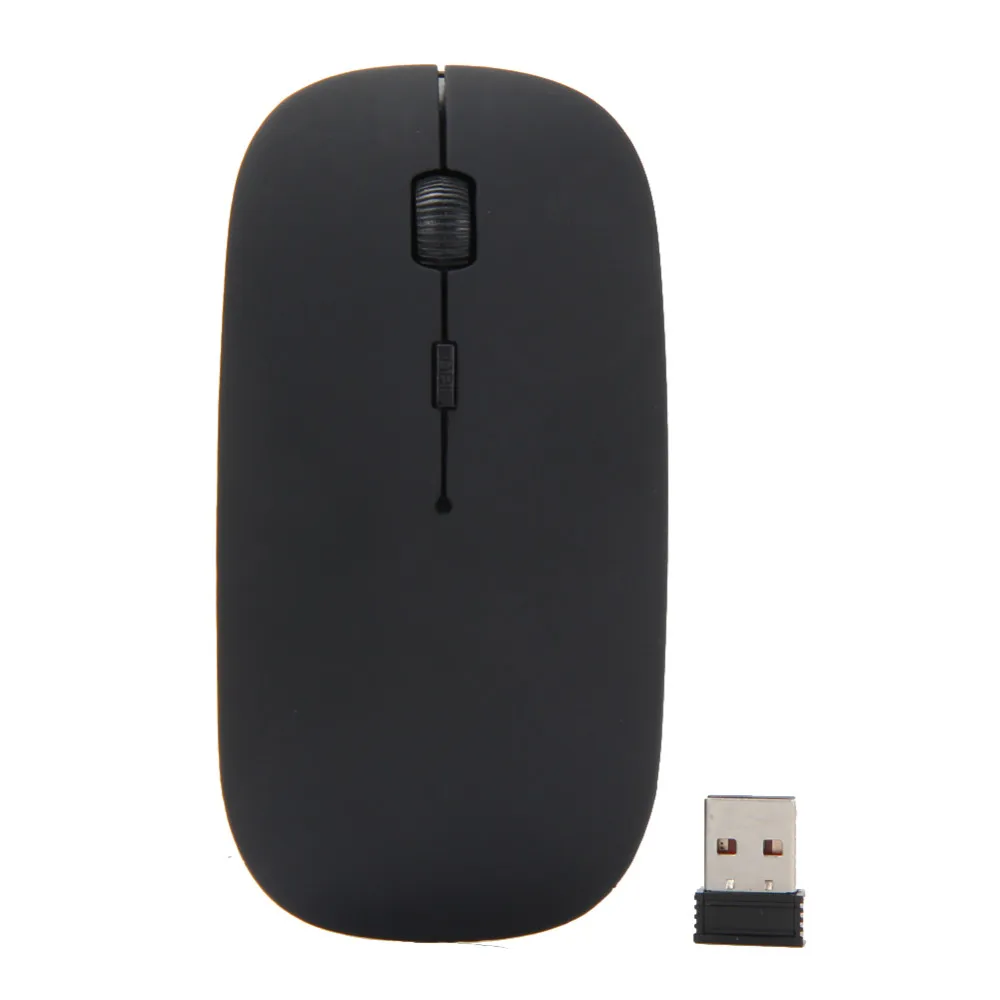 Ультратонкая оптическая беспроводная компьютерная мышь 1600 DPI с USB 2 4G приемник