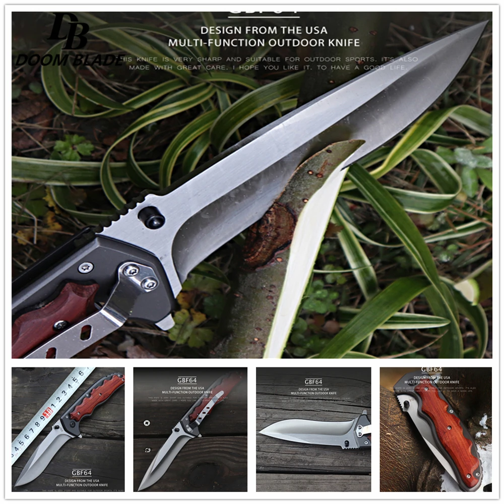 

Knives 5Cr15MoV Blade Folding Knife Cs Go Wooden Handle Top Knifes Faca Tactical Hunting Survival Knives Camping Tool