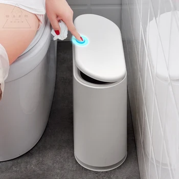 

11L Multifunction Classification Press-Type Trash Can Toilet Waste Bin Dustbin Trash Bin Basket Garbage Bucket Bathroom Cleaning