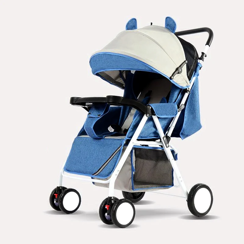 4,4 кг светильник, детская коляска, складной светильник, вес, детская коляска, для путешествий на самолете, коляска до 3 лет для новорожденных - Цвет: Синий