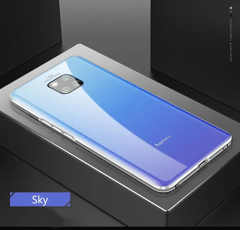 Для huawei mate 20 Pro mate 20 чехол все включено Металл изогнутый градиент закаленное стекло ультра-тонкая задняя крышка для huawei mate 20