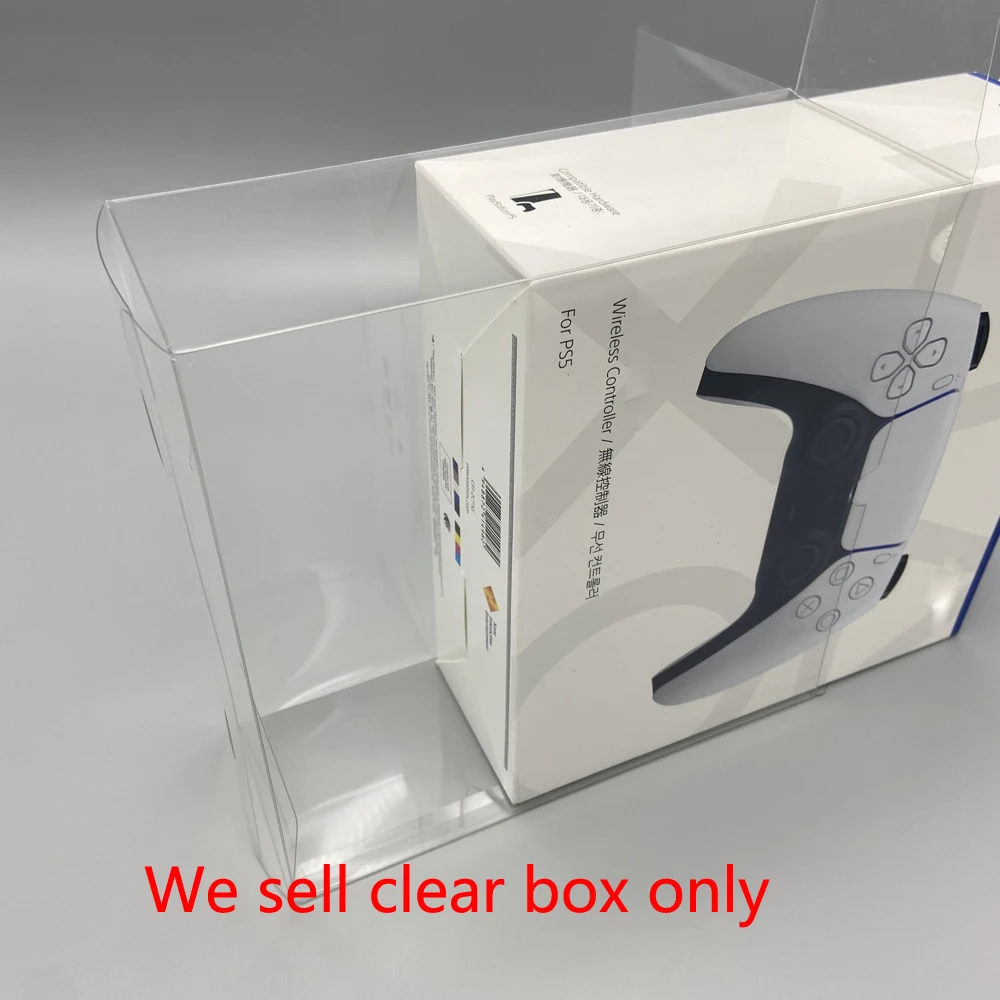 Muito Transparente Pet Caixa de Armazenamento Caixa de Exibição de Plástico para Ps5 Jogo Controlador Dualsense Coleção Caixa de Proteção 10 Peças