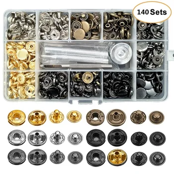 

Leather Snap Fasteners Kit,12mm Metal Button Snaps Press Studs Clasps Buttons Sewing Buttons for Clothes,Jackets Dropshipping