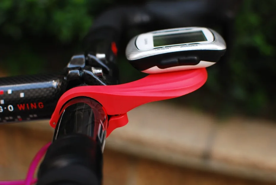 Велосипедный дорожный велосипед держатель для Garmin Edge 200 500 510 800 810 1000 компьютерный руль gps преобразования сиденья 25,4 мм/31,8 мм - Цвет: Красный