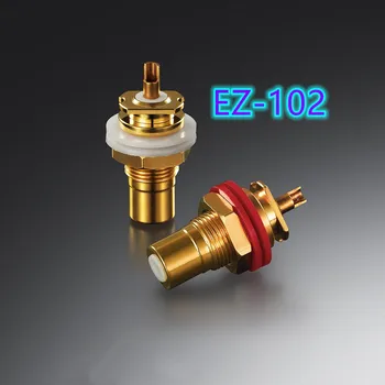 

2PCS-10PCS EIZZ EZ-102 EZ-301 RCA Signal Socket Brass + Gold Plated Amplifier Terminal WBT Style