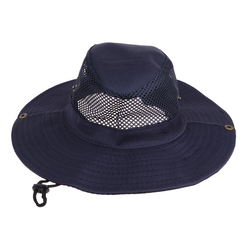 Outdoor Sun Protection Wide Brim Bucket Hat Breathable Boonie Cap for Fishing Boating Hunting Hiking Camping