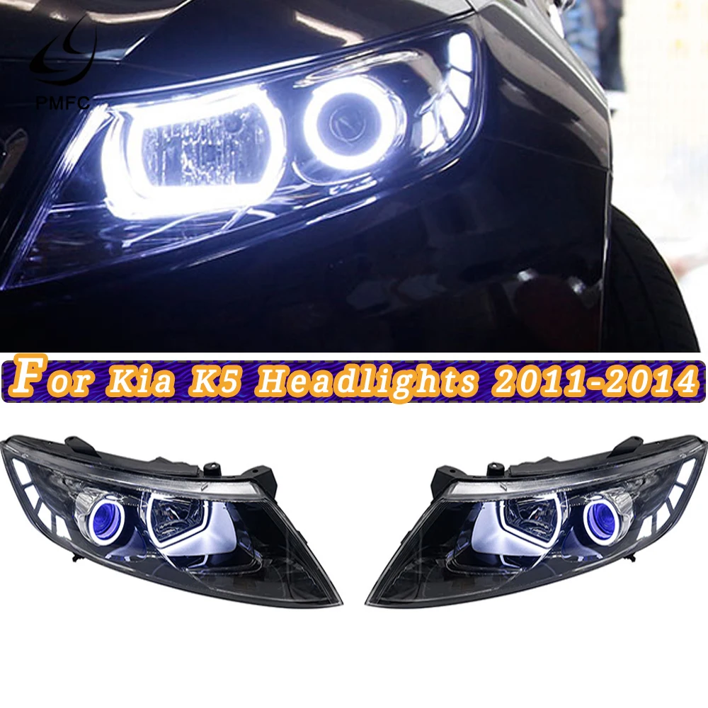 PMFC стайлинга автомобилей Фара Оптима светодиодный фар ангельские глазки для Kia K5